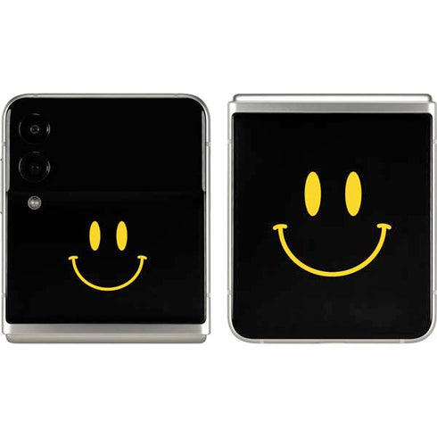 Black Happy Face Galaxy Z Flip3 5G Skin